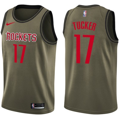Nike Houston Rockets #17 PJ Tucker Green Salute to Service Youth NBA Swingman Jersey